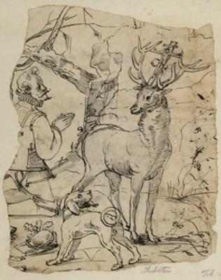 Christoph Murer (Umkreis) - Hl. Hubertus mit dem Hirsch