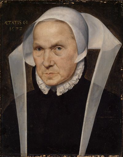 Niederländischer Meister (?) - Bildnis einer älteren Frau