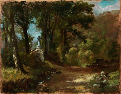 Carl Spitzweg - Das Kreuz im Walde