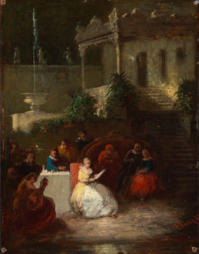 August Vischer - Gesellschaft im Freien