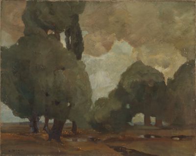Ludwig Dill - Gewitter im Moor bei Dachau
