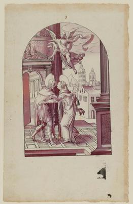 Tobias Müller (1629) - Entwurf für ein Mittelbild mit der Begegnung an der Goldenen Pforte