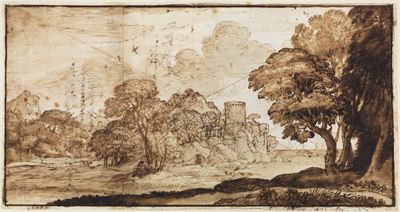 Claude Gellée gen. Lorrain - Landschaft mit Psyche vor dem Palast Amors