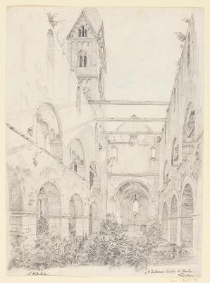 Friedrich Eisenlohr - Die Ruine der St. Johanniskirche bei Niederlahnstein