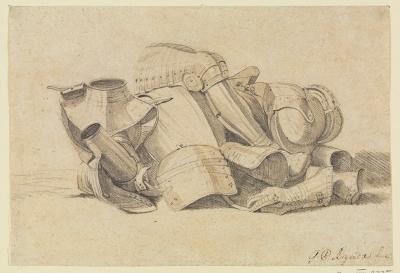 Georg Philipp Rugendas (1666) - Ein Haufen Harnischteile