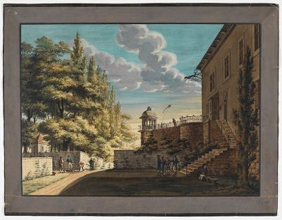 Johannes Stanislaus Schaffroth - Die Gartenfront des Neuen Schlosses in Baden-Baden