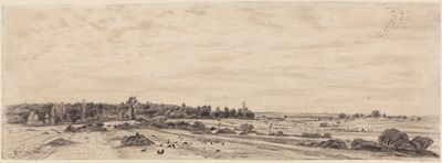Charles-François Daubigny - Paysage panoramique