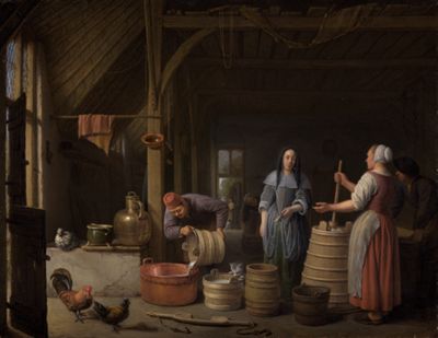 Hendrik Martensz. Sorgh - Häusliche Milchverarbeitung