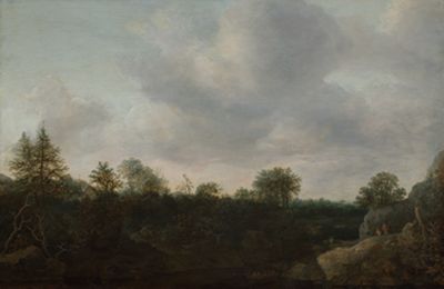 Cornelis Hendriksz. Vroom (1591) - Waldiges Flussufer