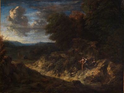 Cornelis Huysmans - Waldrand mit Hirten