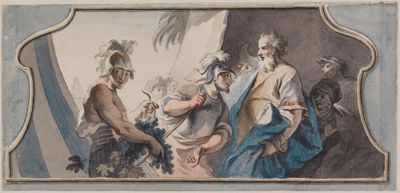 Johannes Esaias Nilson - Die Kundschafter bringen Trauben aus dem Gelobten Land