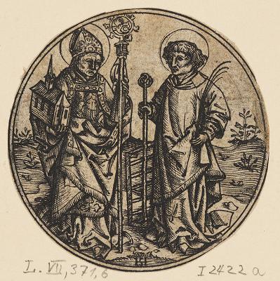 Monogrammist HS - SS Sebald und Laurentius im Rund