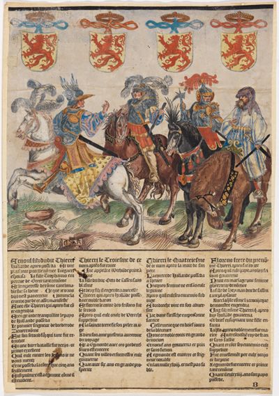 Jacob Cornelisz. van Oostsanen - Arnulf, Theoderic III, Theoderic IV, Floris