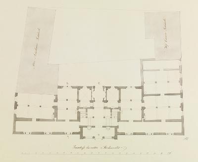 Heinrich Hübsch - Kunsthalle in Karlsruhe: Grundriss des ersten Stockwerks