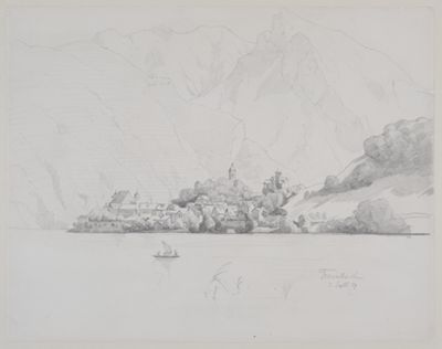 Edmund Friedrich Kanoldt - Blick von Nordwesten über den Traunsee auf Traunkirchen