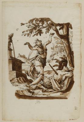 Lorenz Lingg - Entwurf für ein Mittelbild mit Pyramus und Thisbe