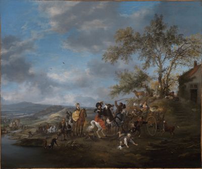 Pieter Wouwerman (1623) - Der Zusammenstoss