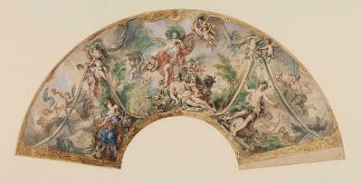 Johann Evangelist Holzer - Fächerentwurf: Drei Jahreszeiten (Sommer, Frühling, Herbst)