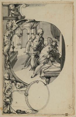 Gotthard Ringgli - Riss mit Tarquinius und Lucretia