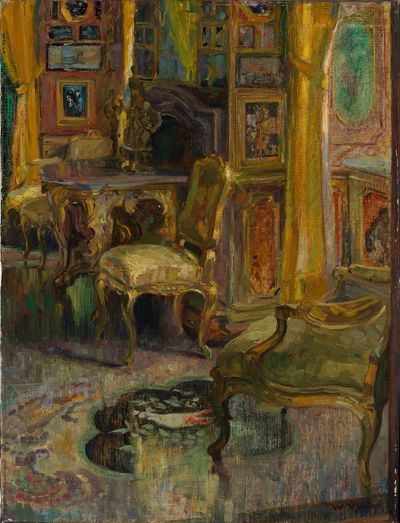 Wilhelm August Volz - Interieur aus Schloss Favorite bei Rastatt