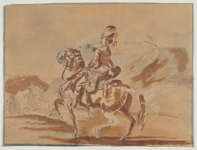 Salomon Landolt - Reitender Husar