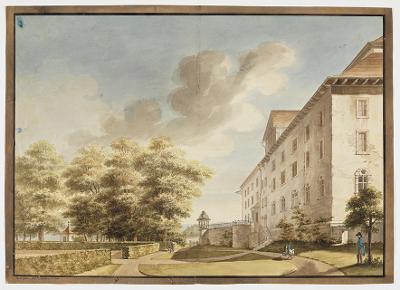 Johannes Stanislaus Schaffroth - Die Gartenfront des Neuen Schlosses in Baden-Baden
