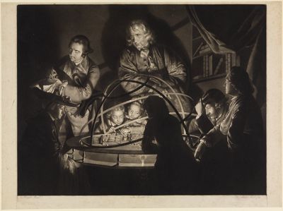 William Pether - Ein Philosoph hält eine Vorlesung üder das Planetarium im Familienkreis