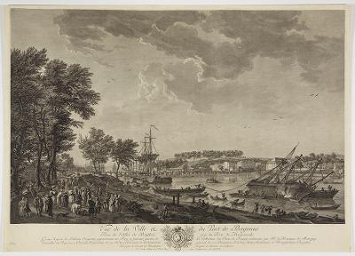 Jacques-Philippe Lebas - Vue de la Ville et du Port de Bayonne
