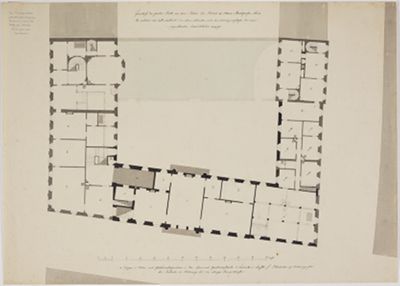 Friedrich Weinbrenner (Nachfolge) - Erweiterungspläne für das Palais Markgraf Louis, Karlsruhe