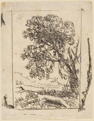 Claude Gellée gen. Lorrain - Die zwei Landschaften (Baum nach links)