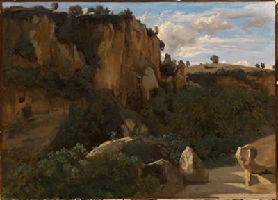 Camille Corot - Felsiges Waldtal bei Cività Castellana