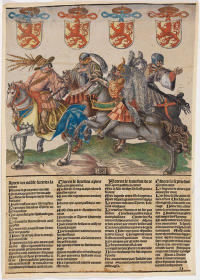 Jacob Cornelisz. van Oostsanen - Floris II, Theoderic VI; Floris III, Theoderic VII