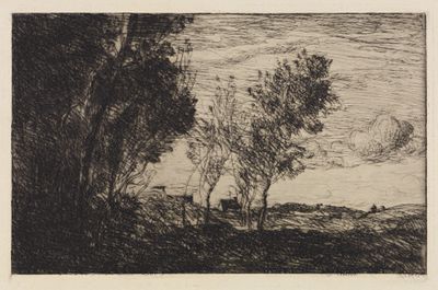Camille Corot - In den Dünen (Dans les dunes: Souvenir du Bois de la Haye)