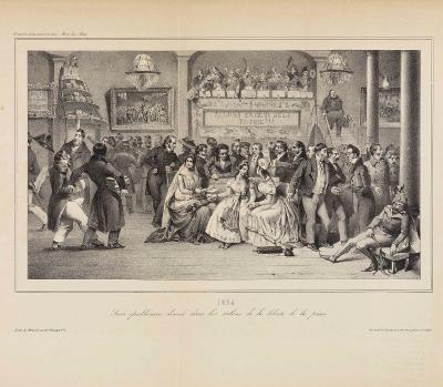 J. J. Grandville - 1834 / Soirée républicaine