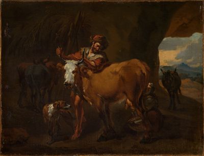 Nicolaes Berchem - Die Kuhmelkerin