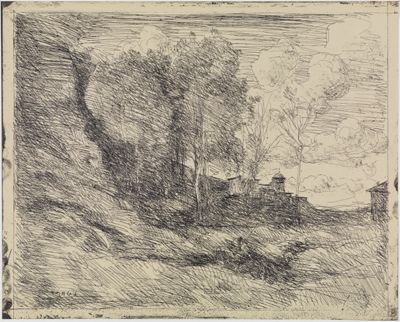 Camille Corot - Erinnerung an Ostia (Souvenir dOstie)