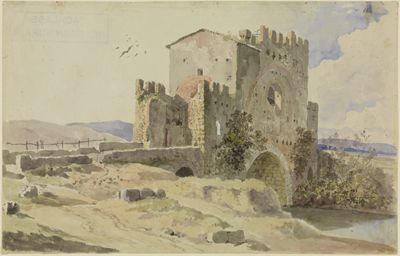 Heinrich Bürkel - Ponte Nomentano bei Rom