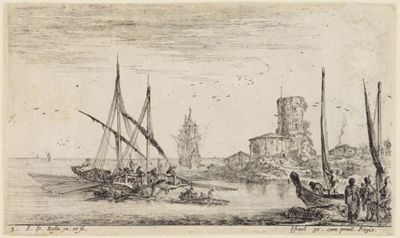 Seestücke (Paysages maritimes): Seestück mit altem Turm