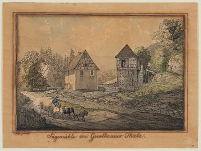 Carl Philipp Fohr - Sägemühle im Geroldsauer Tal bei Baden-Baden