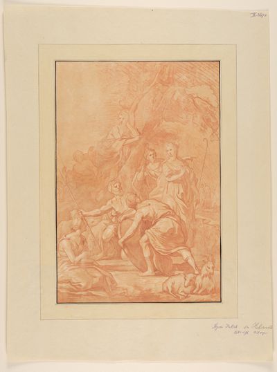 Johann Gottlieb Prestel - Jacob und Rahel am Brunnen