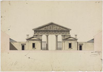 Friedrich Weinbrenner (1766) - Innere Ansicht des Ettlinger Tors in Karlsruhe
