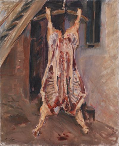 Max Slevogt - Geschlachtetes Schwein