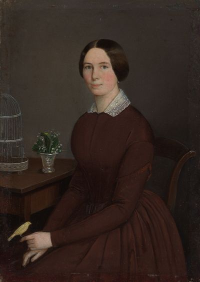 Lucian Reich - Bildnis eines Mädchens in braunem Kleid