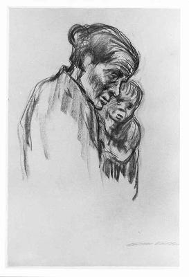 Käthe Kollwitz - Arbeiterfrau mit Kind