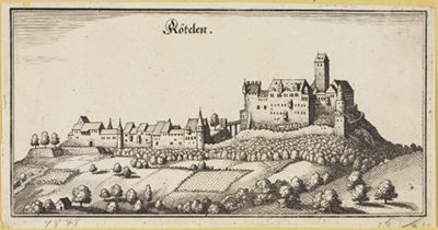 Matthäus Merian (1593) - Rötelen (Burg Rötteln bei Lörrach)