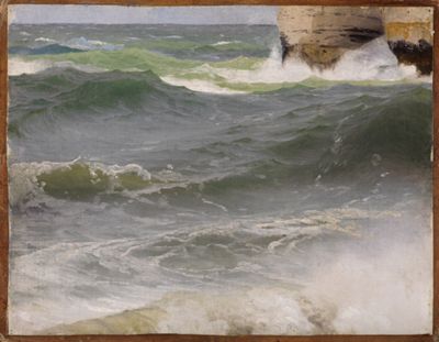 Meeresstudie bei Etretat (mit Felsküste zur Rechten)
