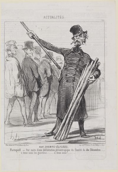 Honoré Daumier - Ratapoil. Auf den Champs Elysées