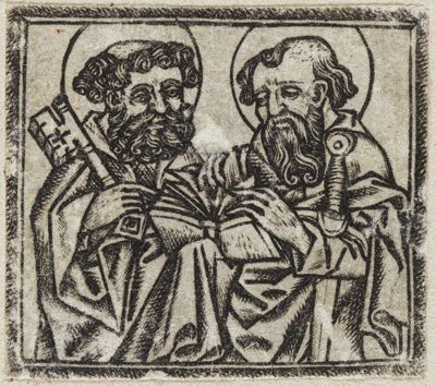 Meister des Bileam - SS. Petrus und Paulus in Halbfigur