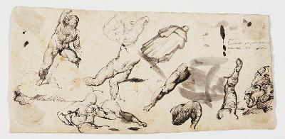 Théodore Géricault - Studienblatt