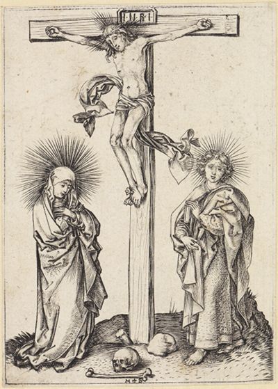 Martin Schongauer - Christus am Kreuz